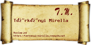 Tárkányi Mirella névjegykártya